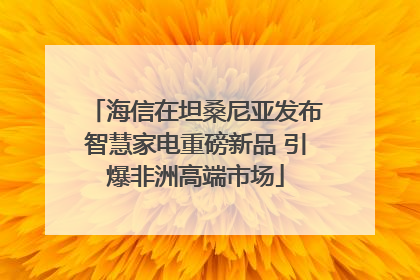 海信在坦桑尼亚发布智慧家电重磅新品 引爆非洲高端市场