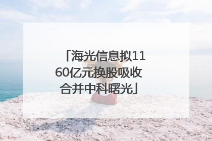 海光信息拟1160亿元换股吸收合并中科曙光