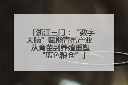 浙江三门：“数字大脑”赋能青蟹产业 从育苗到养殖重塑“蓝色粮仓”