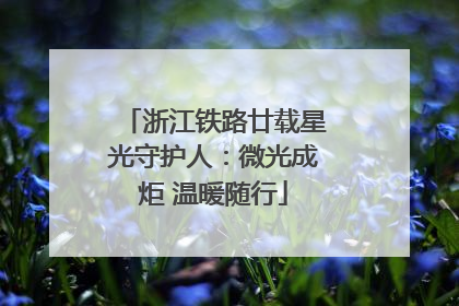 浙江铁路廿载星光守护人：微光成炬 温暖随行