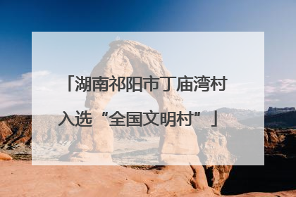 湖南祁阳市丁庙湾村入选“全国文明村”