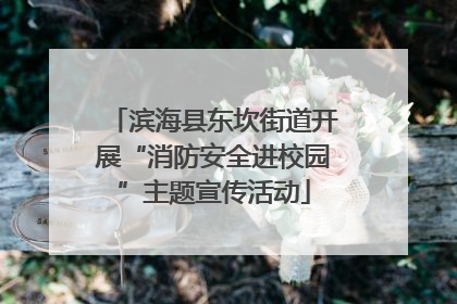 滨海县东坎街道开展“消防安全进校园”主题宣传活动