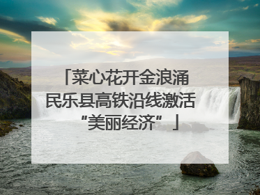 菜心花开金浪涌 民乐县高铁沿线激活“美丽经济”