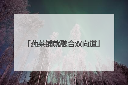 莼菜铺就融合双向道