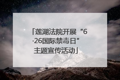莲湖法院开展“6·26国际禁毒日”主题宣传活动
