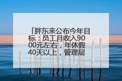 胖东来公布今年目标：员工月收入9000元左右，年休假40天以上，管理层人均分配70万元