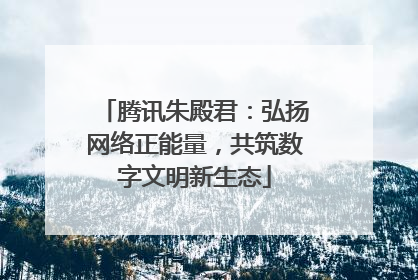 腾讯朱殿君：弘扬网络正能量，共筑数字文明新生态