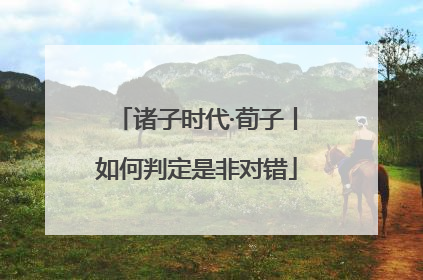 诸子时代·荀子丨如何判定是非对错