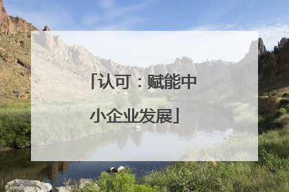 认可：赋能中小企业发展