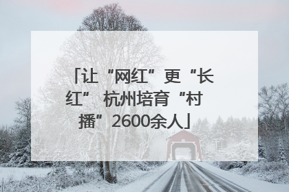 让“网红”更“长红” 杭州培育“村播”2600余人
