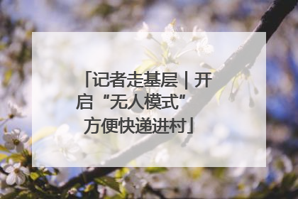 记者走基层｜开启“无人模式” 方便快递进村