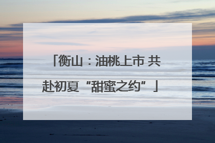 衡山：油桃上市 共赴初夏“甜蜜之约”