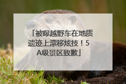 被曝越野车在地质遗迹上漂移炫技！5A级景区致歉