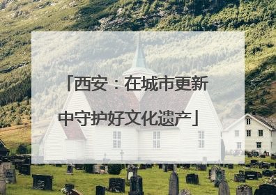 西安：在城市更新中守护好文化遗产