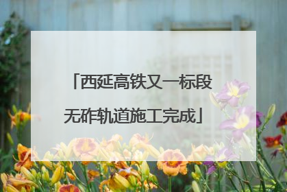 西延高铁又一标段无砟轨道施工完成