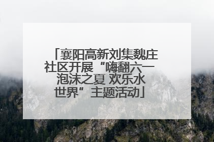 襄阳高新刘集魏庄社区开展“嗨翻六一 泡沫之夏 欢乐水世界”主题活动