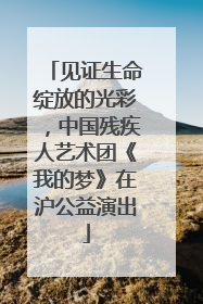 见证生命绽放的光彩，中国残疾人艺术团《我的梦》在沪公益演出