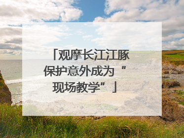 观摩长江江豚保护意外成为“现场教学”