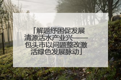 解题纾困促发展 清源活水产业兴——包头市以问题整改激活绿色发展脉动