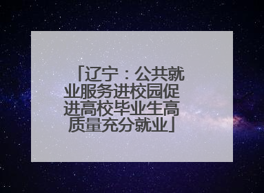 辽宁：公共就业服务进校园促进高校毕业生高质量充分就业