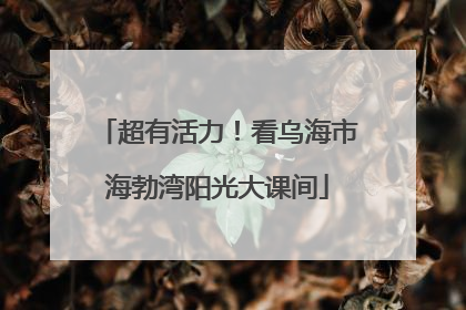 超有活力！看乌海市海勃湾阳光大课间