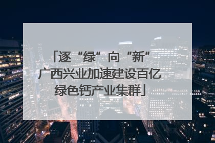 逐“绿”向“新” 广西兴业加速建设百亿绿色钙产业集群