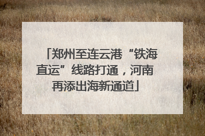 郑州至连云港“铁海直运”线路打通，河南再添出海新通道