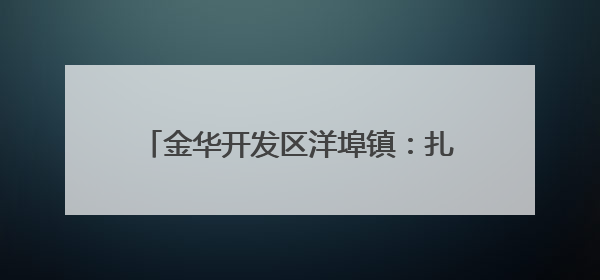 金华开发区洋埠镇：扎实开展汛期三普点巡查，筑牢安全生产防线