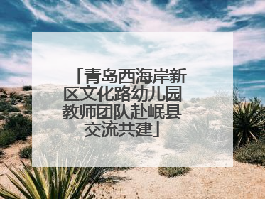 青岛西海岸新区文化路幼儿园教师团队赴岷县交流共建