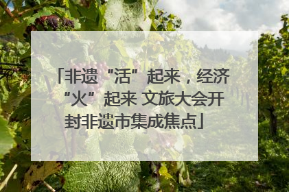 非遗“活”起来，经济“火”起来 文旅大会开封非遗市集成焦点