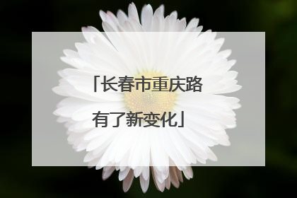 长春市重庆路有了新变化