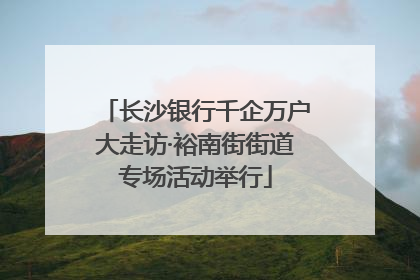 长沙银行千企万户大走访·裕南街街道专场活动举行