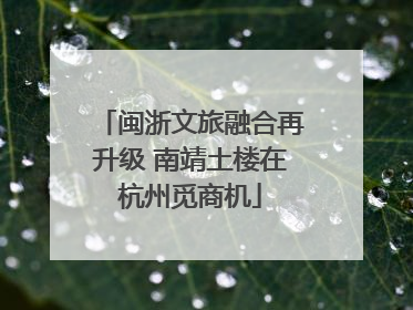 闽浙文旅融合再升级 南靖土楼在杭州觅商机