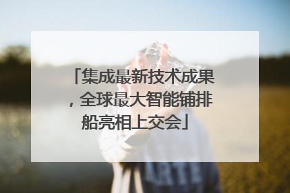 集成最新技术成果，全球最大智能铺排船亮相上交会