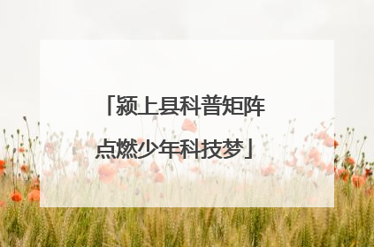 颍上县科普矩阵点燃少年科技梦