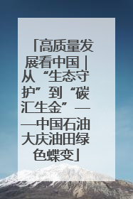 高质量发展看中国｜从“生态守护”到“碳汇生金”——中国石油大庆油田绿色蝶变