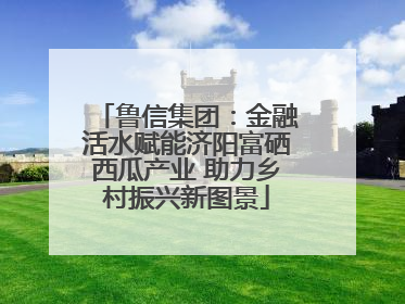 鲁信集团：金融活水赋能济阳富硒西瓜产业 助力乡村振兴新图景