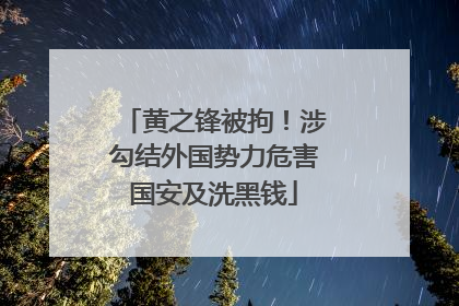 黄之锋被拘！涉勾结外国势力危害国安及洗黑钱