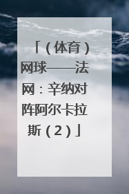（体育）网球——法网：辛纳对阵阿尔卡拉斯（2）