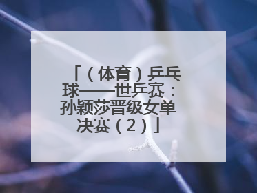 （体育）乒乓球——世乒赛：孙颖莎晋级女单决赛（2）
