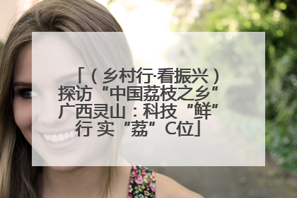 （乡村行·看振兴）探访“中国荔枝之乡”广西灵山：科技“鲜”行 实“荔”C位