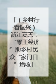 （乡村行·看振兴）浙江嘉善：“零工经济”助乡村民众“家门口”增收