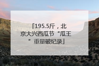 195.5斤，北京大兴西瓜节“瓜王”重量破纪录