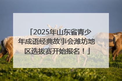 2025年山东省青少年成语经典故事会潍坊地区选拔赛开始报名！