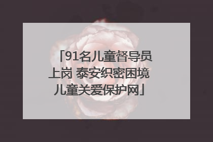 91名儿童督导员上岗 泰安织密困境儿童关爱保护网