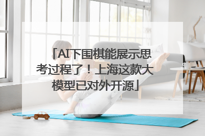 AI下围棋能展示思考过程了！上海这款大模型已对外开源