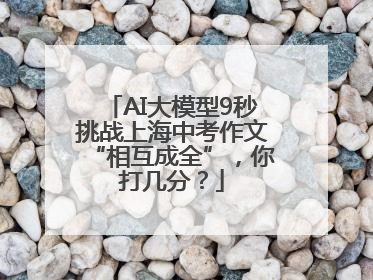 AI大模型9秒挑战上海中考作文“相互成全”，你打几分？