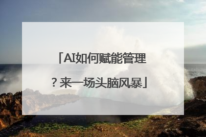 AI如何赋能管理？来一场头脑风暴