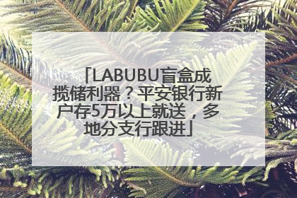 LABUBU盲盒成揽储利器？平安银行新户存5万以上就送，多地分支行跟进